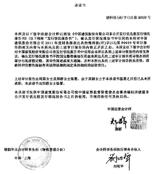 中国建筑股份有限公司非公开发行优先股发行情